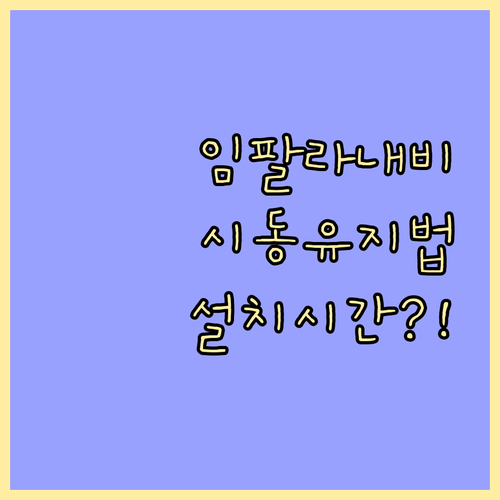 임팔라 순정 내비 업데이트 시동 유지..