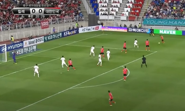 018년 남자축구대표팀 경기모습 (파울루 벤투 감독)