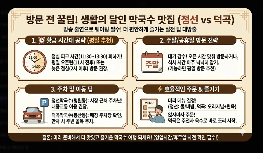 원주 막국수 맛집 [생활의 달인 2026] 정선&middot;덕곡막국수 위치 및 방문 꿀팁 가이드