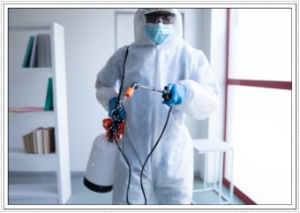 바퀴벌레를-퇴치하기-위해-방역을-하고-있습니다.