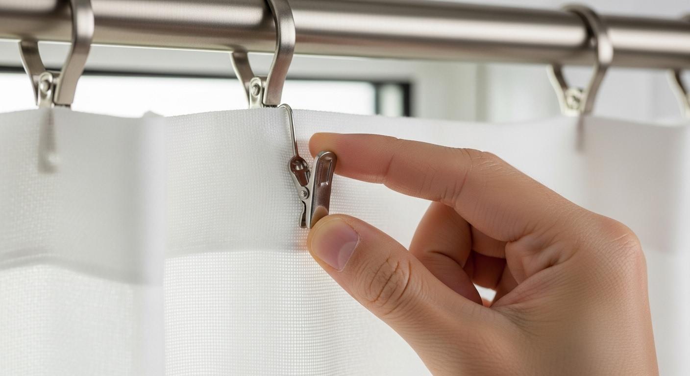 커텐 클립끼우는법