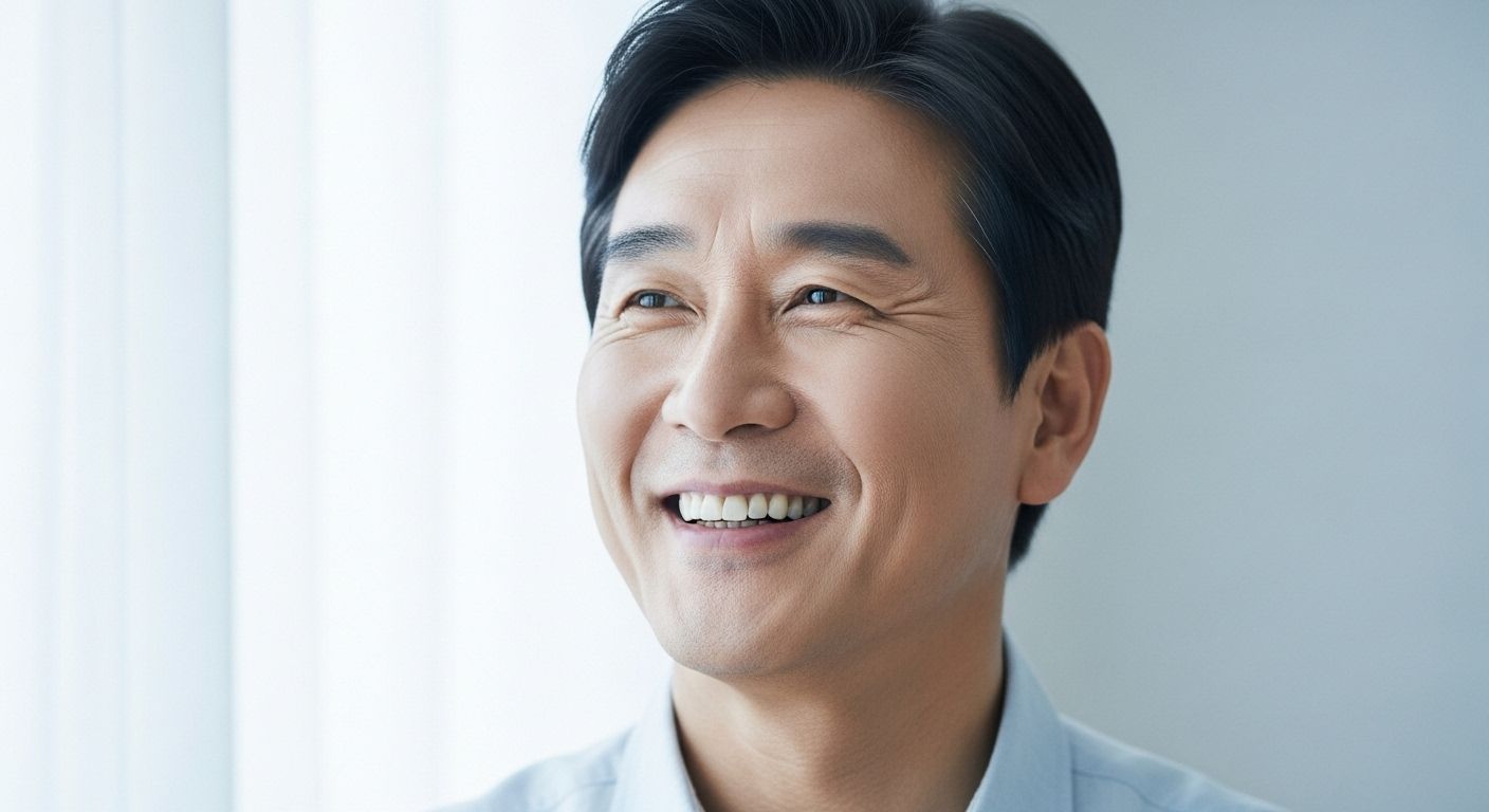 면역력 강화를 상징하는 중년 남성