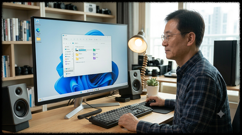 CHKDSK 반복 실행 문제 해결 후 디스크 검사 없이 Windows 11이 정상 부팅된 모습