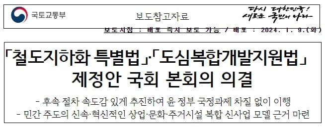 철도지하화 특별법