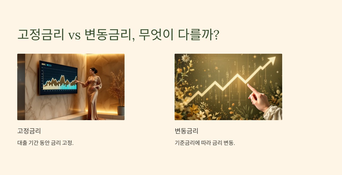 고정금리와 변동금리 차이 사진