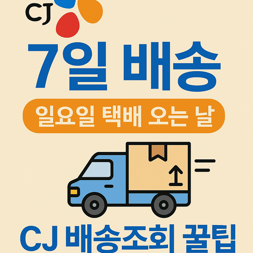 CJ 7일 배송/ 일요일 택배 오는 날