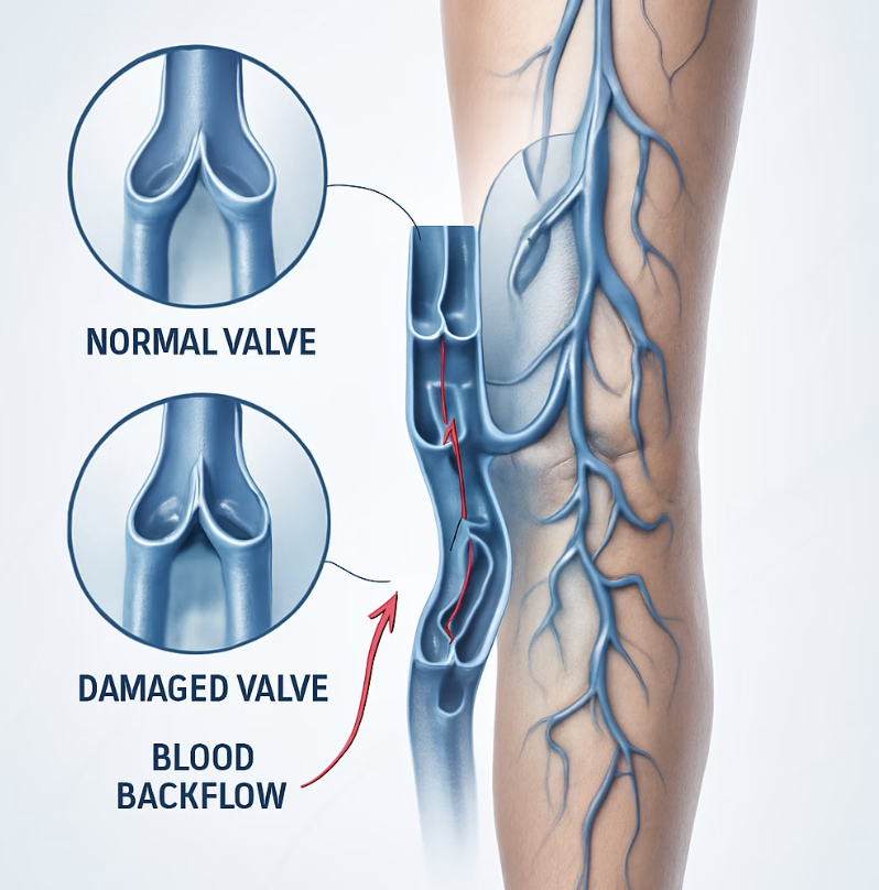 고장 난 밸브, 역류하는 혈액