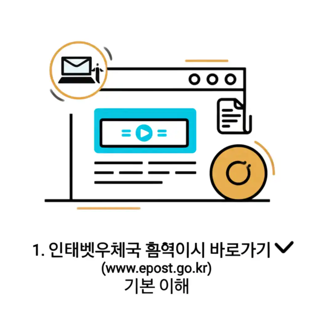 인터넷우체국 홈페이지(www.epost.go.kr) 접속 화면. 기본 이해를 돕는 메인 페이지 캡처.