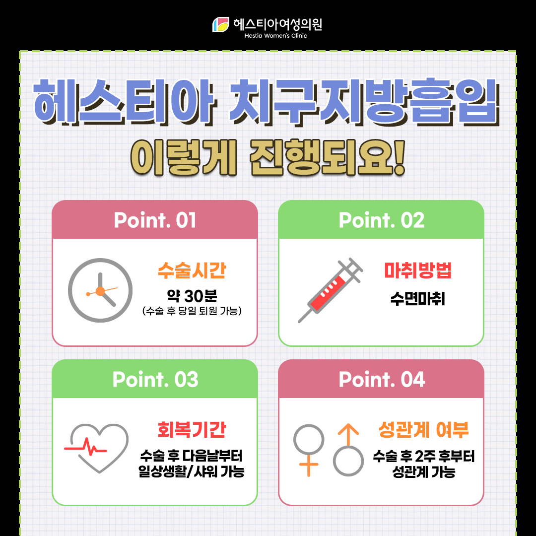 헤스티아 치구지방흡입 진행