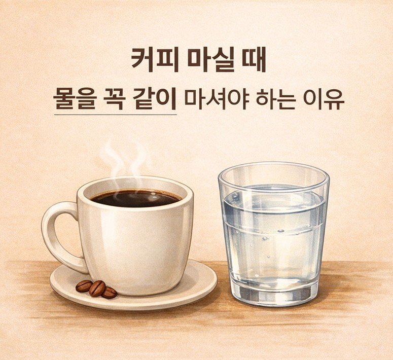 커피 마실 때 물을 꼭 같이 마셔야 하는 이유