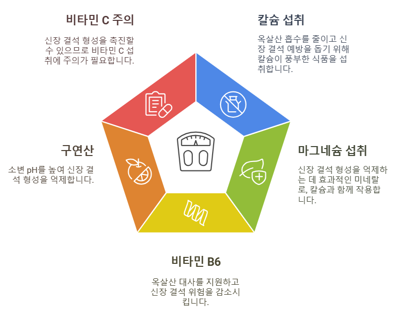 신장 결석 예방을 위한 옥살산 관리와 영양