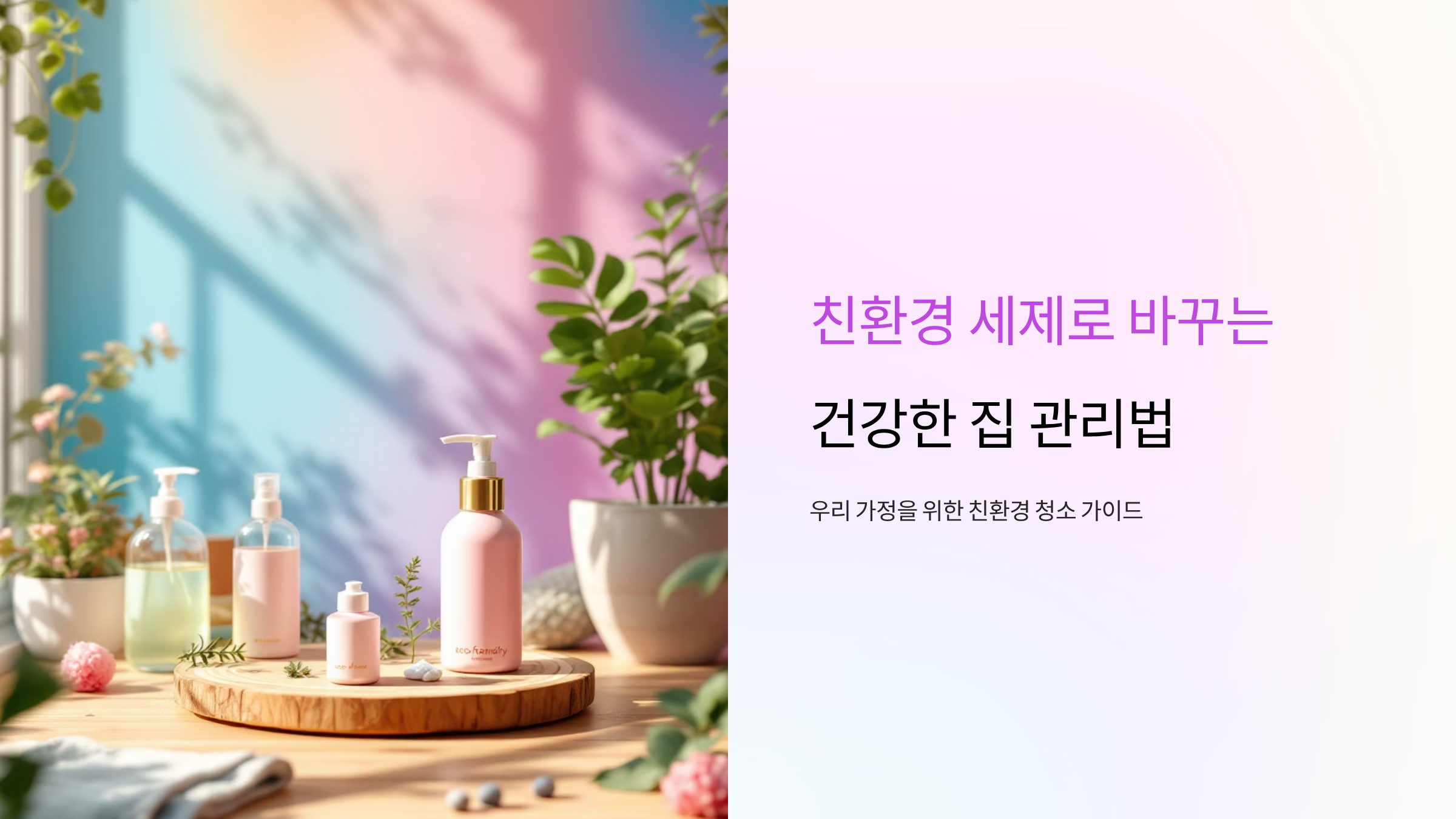 건강한 삶 위한 친환경 세제 똑똑한 활용법