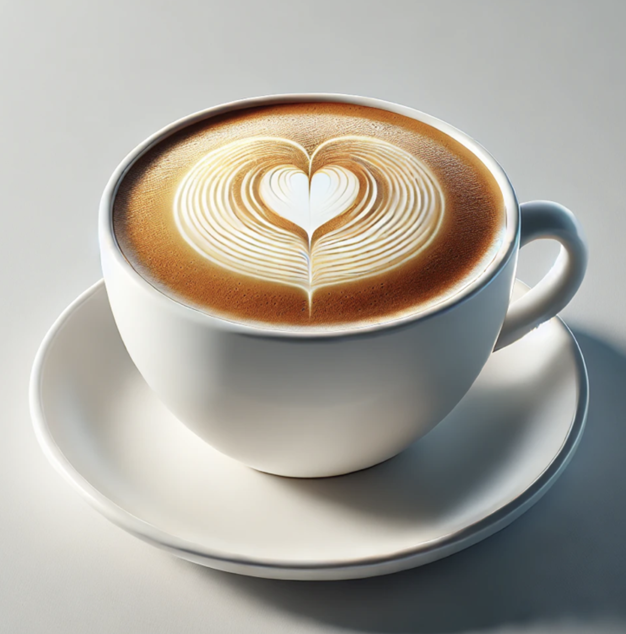 커피콩으로 만든 한 잔의 커피