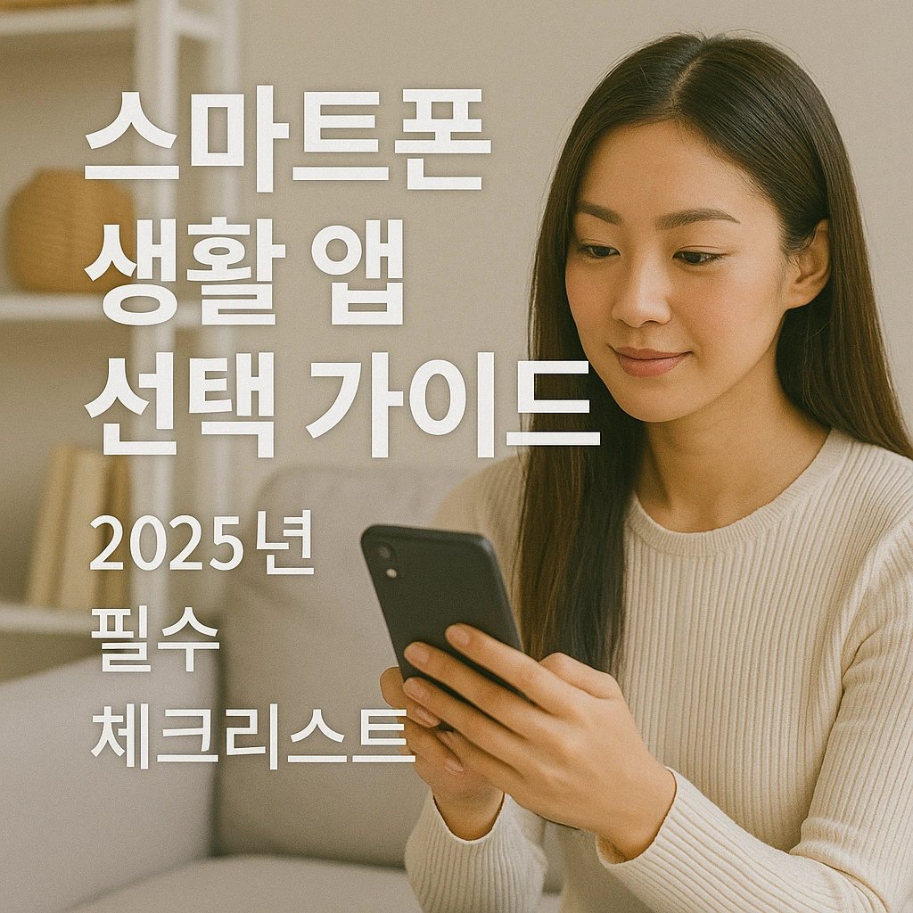 스마트폰 생활 앱 선택 가이드 - 2025년 필수 체크리스트