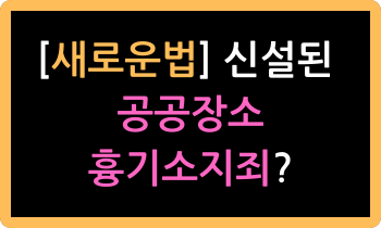 [새로운법] 신설된 공공장소 흉기소지죄
