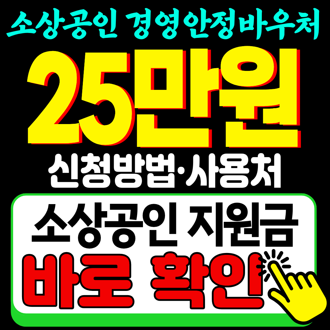 소상공인 지원 경영안정바우처 25만원