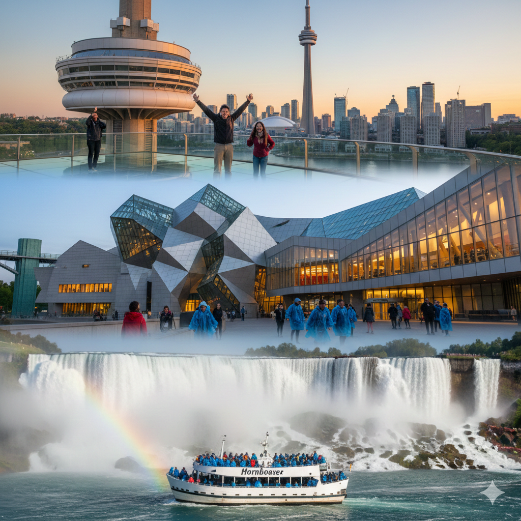 🇨🇦 토론토 1박 2일 완벽 코스: CN타워 짜릿함부터 나이아가라 뱃길 투어까지 핵심 정복 가이드