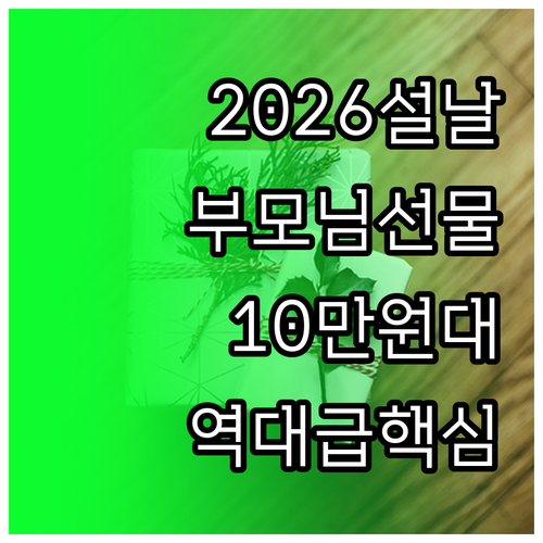 2026년 설날 부모님 선물 추천 1..