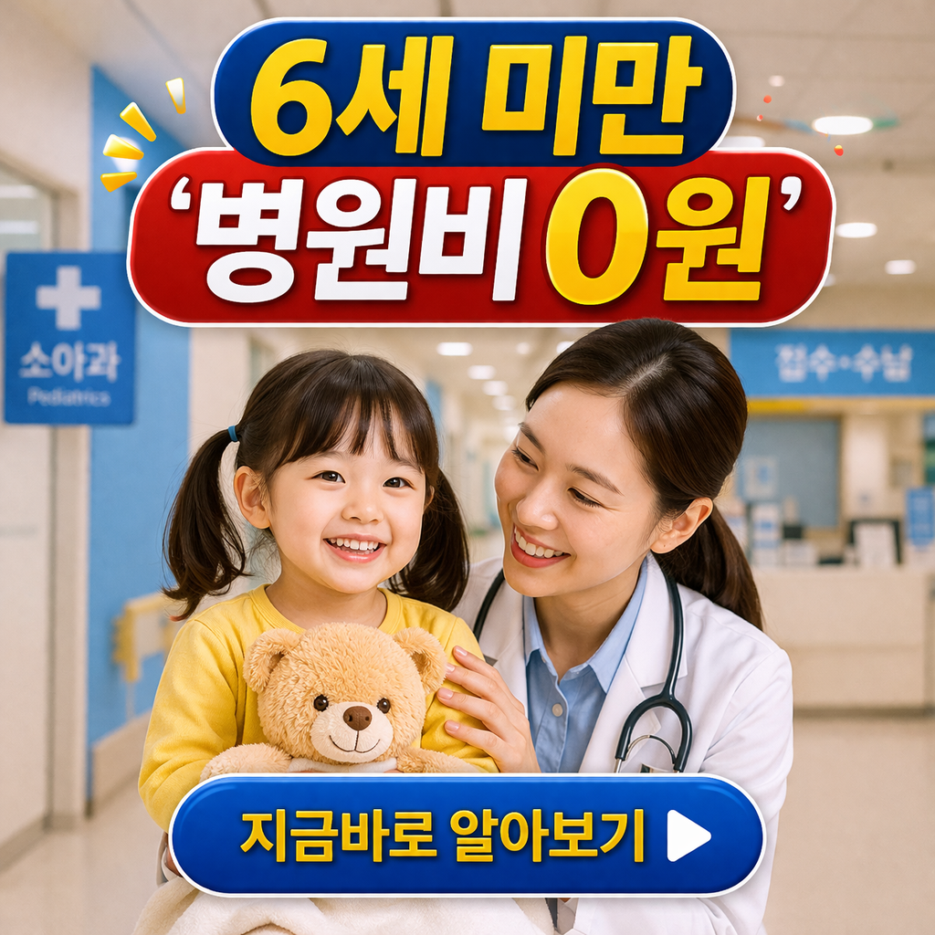 2026년 아동 의료급여 수급 조건: 6세 미만 '병원비 0원' 혜택 총정리