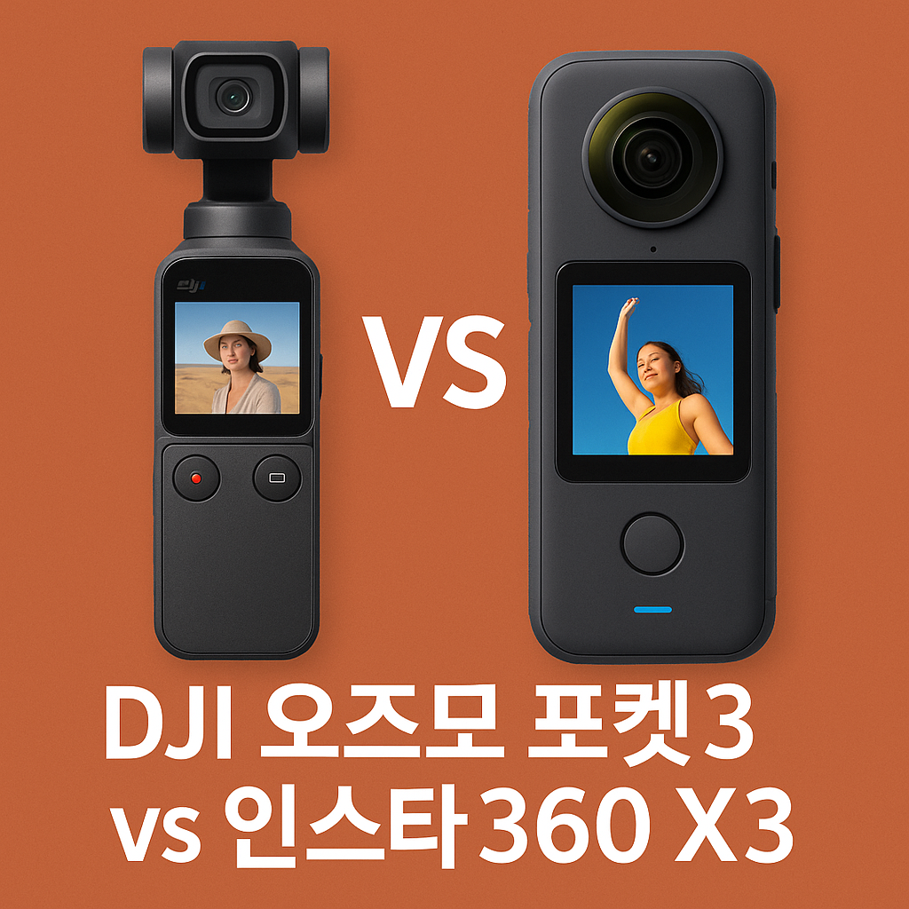 DJI 오즈모 포켓3 vs 인스타360 X3