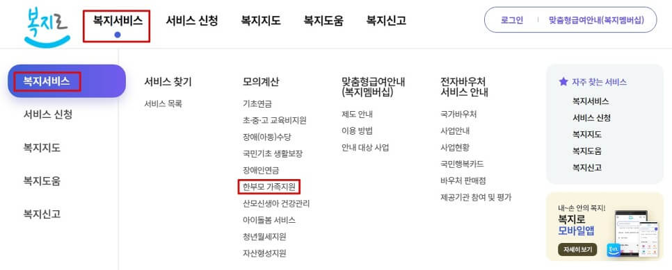 한부모가정-지원금