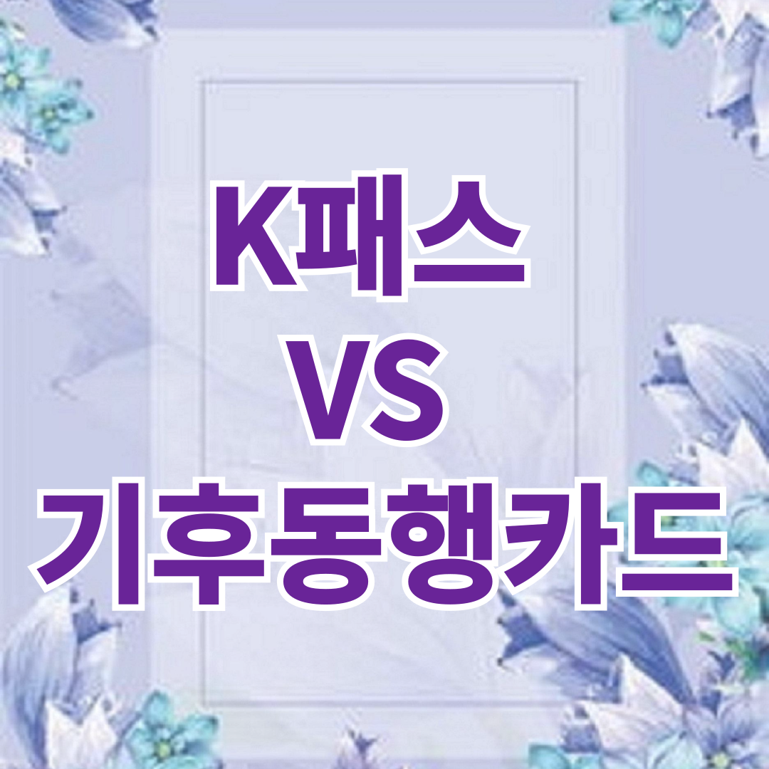 K패스 VS 기후동행카드 내게 맞는 교통카드는?
