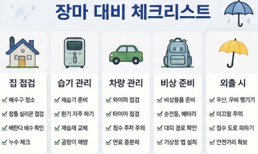 장마 대비 필수 체크리스트