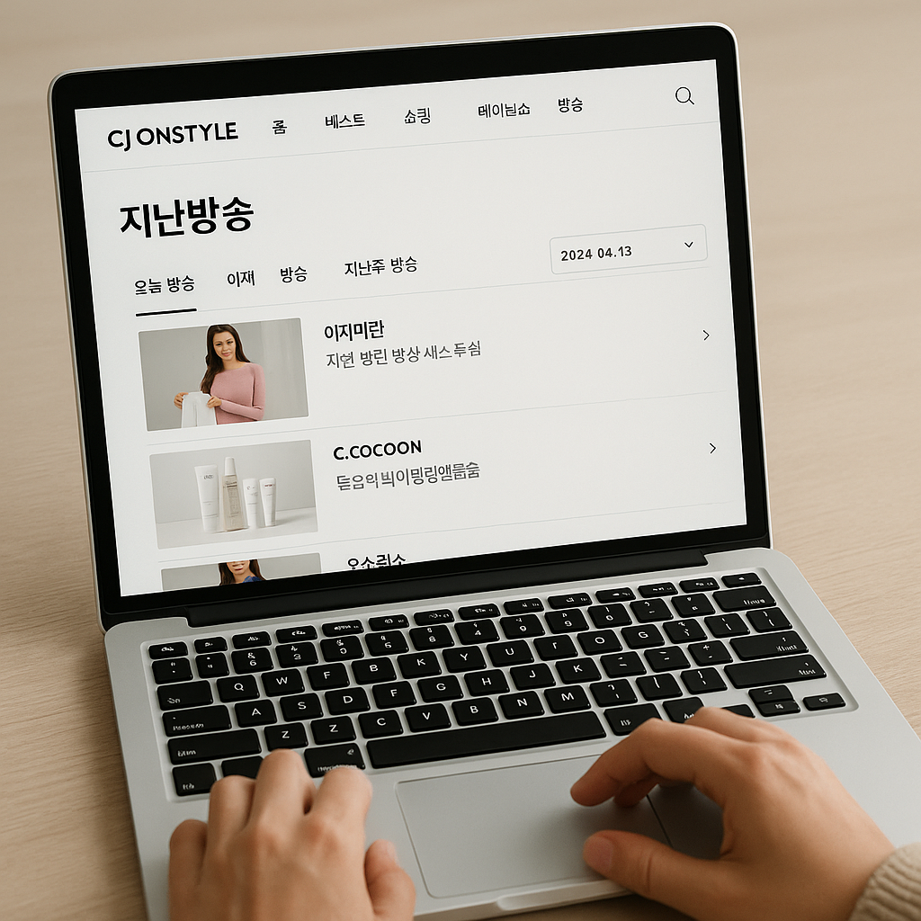 cj홈쇼핑 지난방송보기