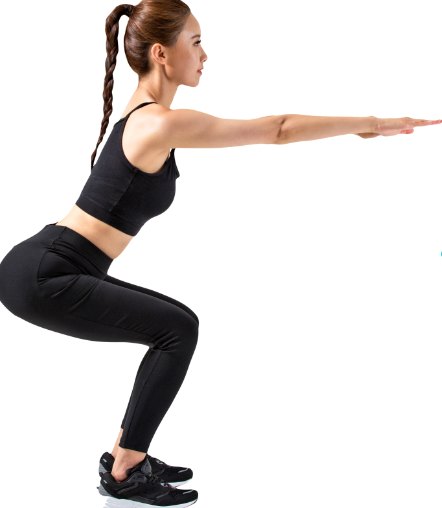 스쿼트자세 스쿼트하는 여자사진