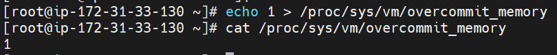 /proc/sys/vm/overcommit_memory 변경