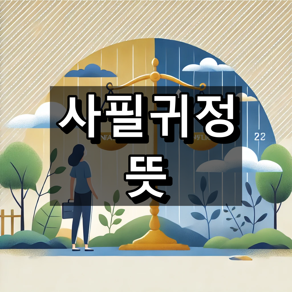 사필귀정 뜻