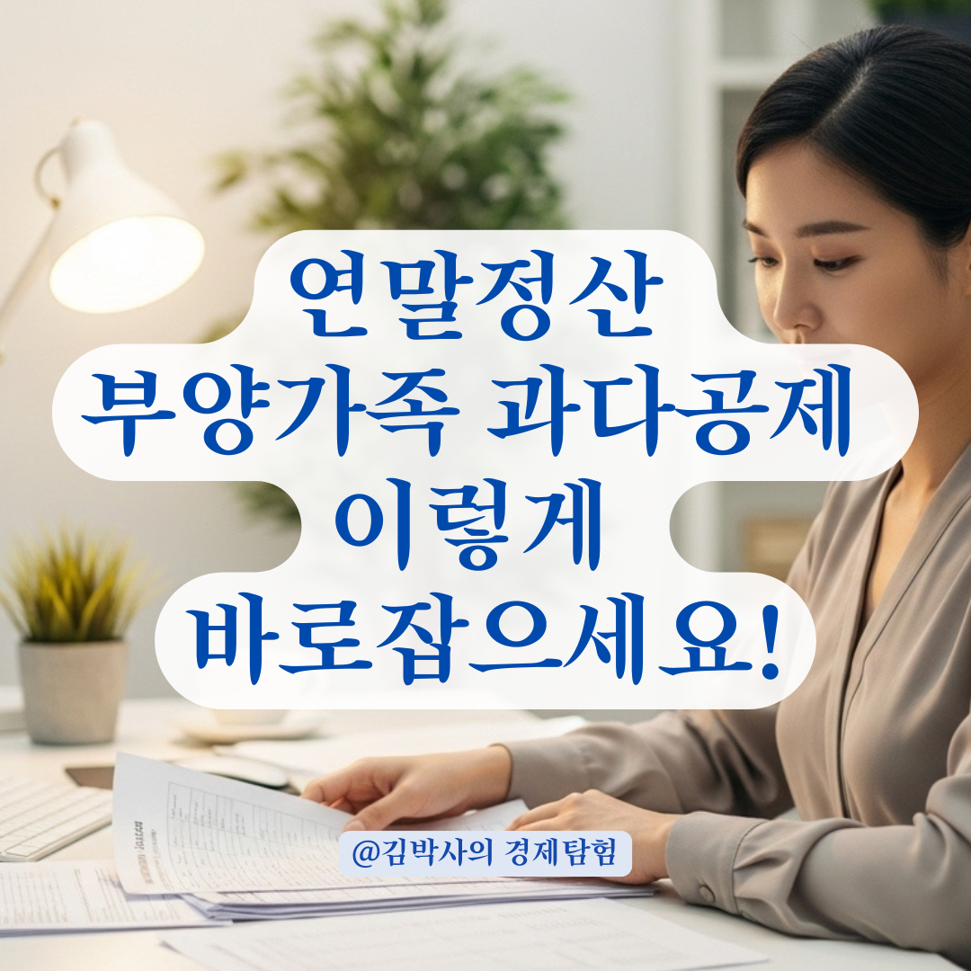 연말정산 부양가족 과다공제 했다면? 수정신고 시 꼭 확인해야 할 가산세 기준 총정리.