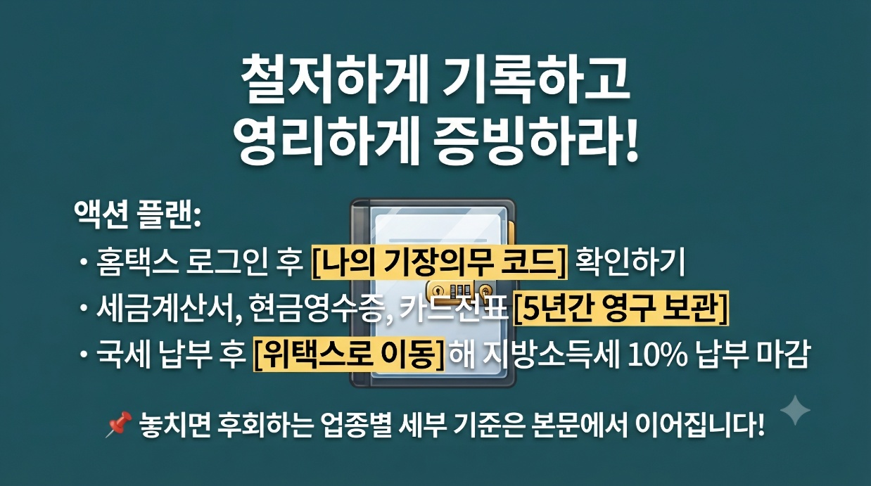 종합소득세 기장의무 코드 확인 및 증빙서류 5년 보관 실전 액션 플랜