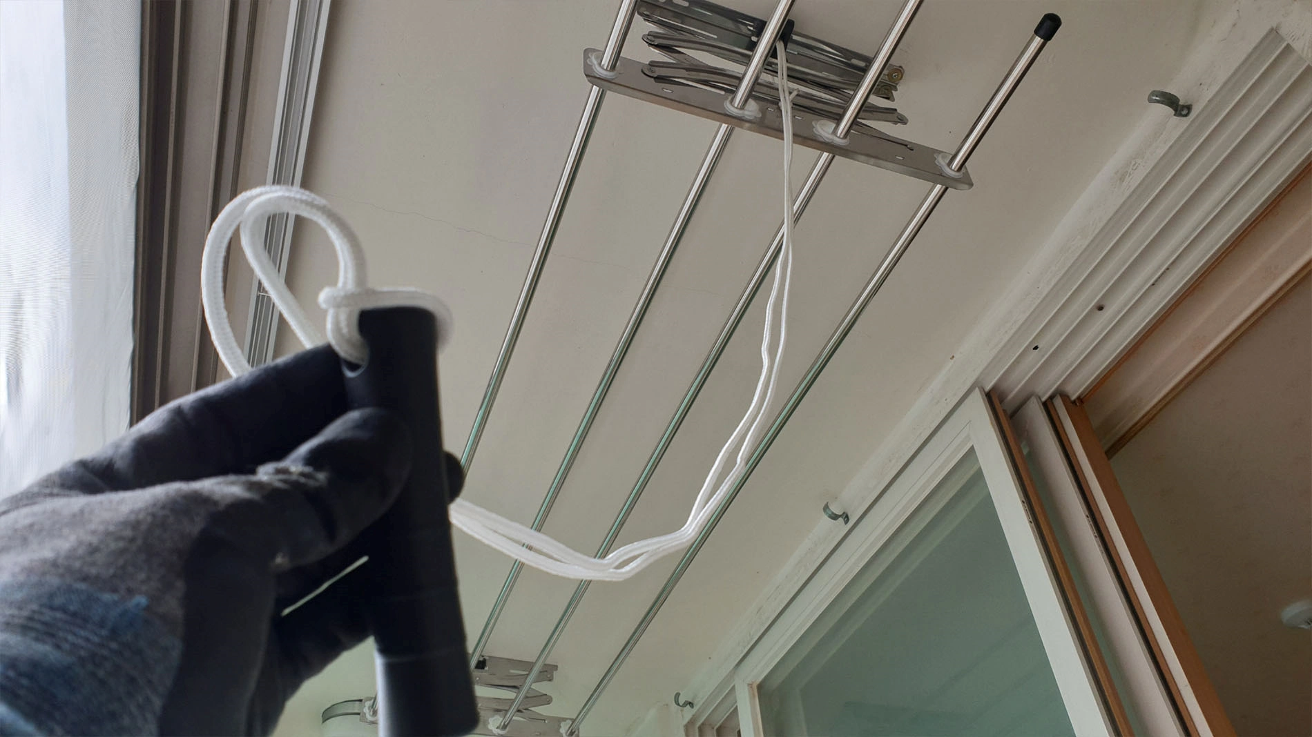 건조대 설치 완료 모습