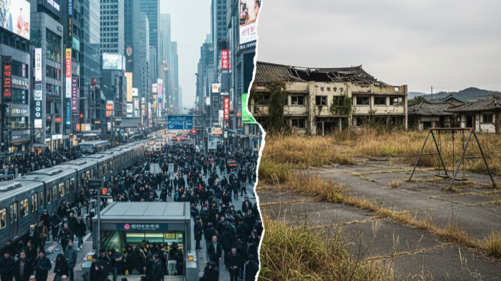 과밀화된 수도권과 황량한 지방의 대조적인 분위기