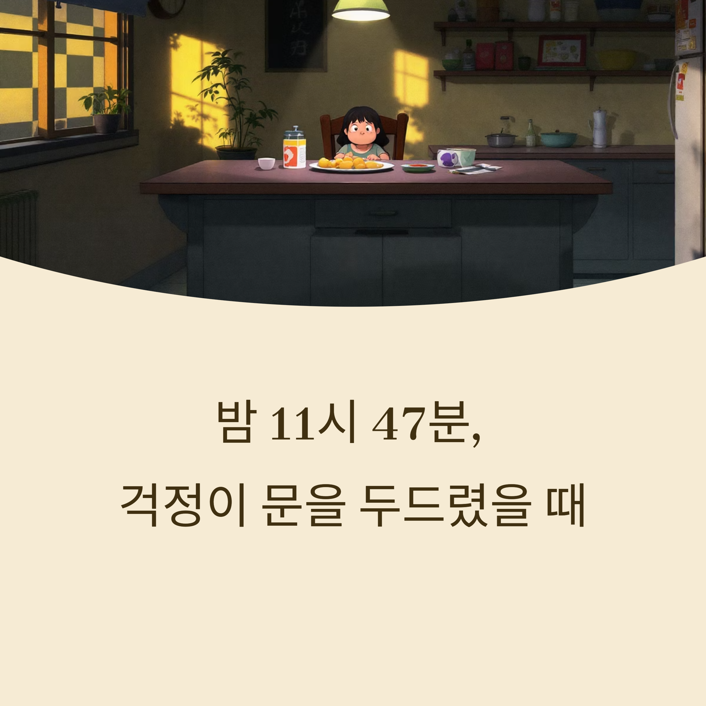 밤 11시 47분, 엄마 걱정이 문을 두드렸다
