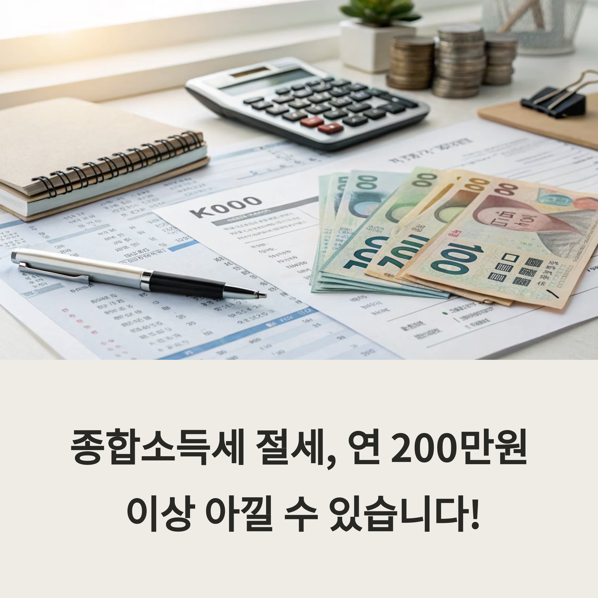 종합소득세 절세 꿀팁 총정리