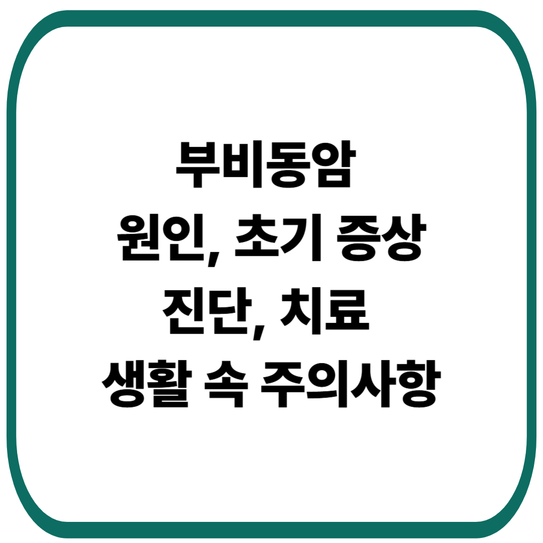 부비동암 원인과 초기 증상, 진단과 치료 그리고 생활 속 주의사항