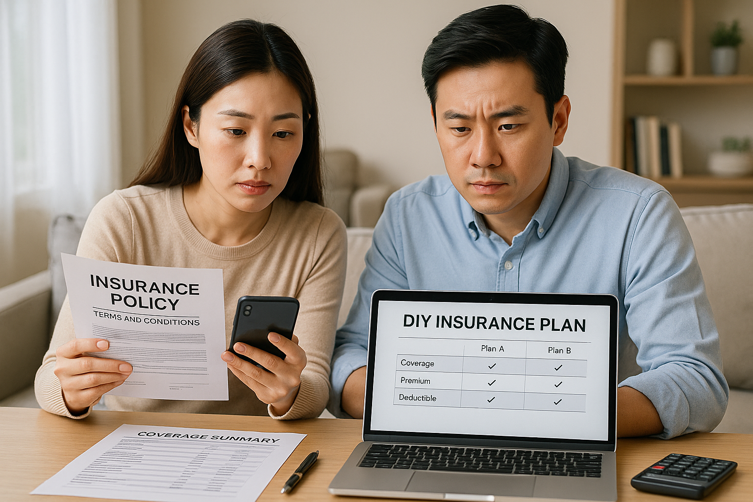 자신이 수립한(DIY) 보험 설계안 비교 분석