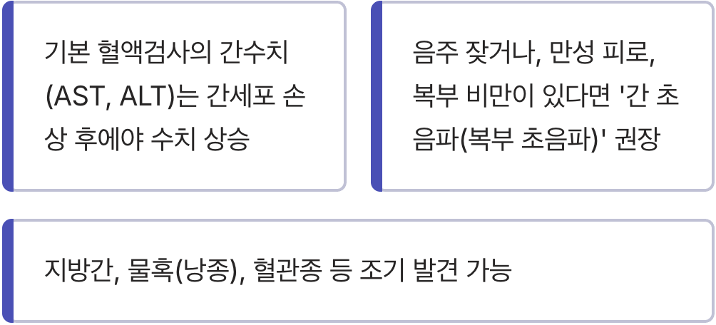 잦은 음주와 피로, 간 초음파와 기능 검사
