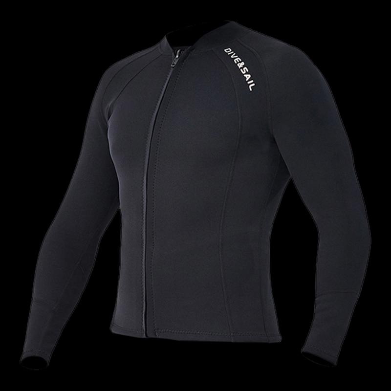 꼬미딜 2mm 네오프렌 스노쿨링 프리다이빙 다이빙 슈트 웻슈트 남자 상의 서핑 수트 바다 수영