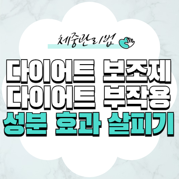 다이어트 보조제 부작용, 성분, 효과