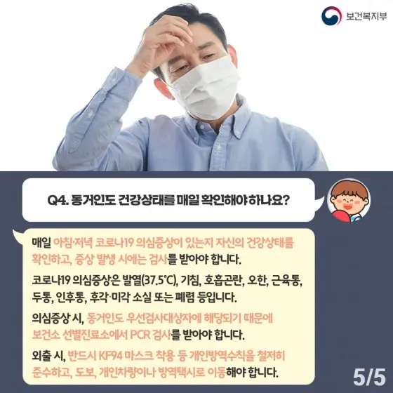 코로나 오미크론 확진자 가족 자가격리 생활수칙