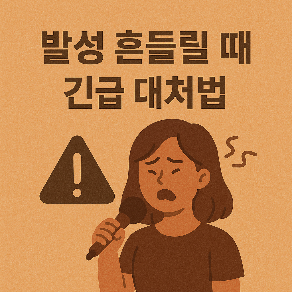 발성 흔들릴 때 긴급 대처법 관련 사진