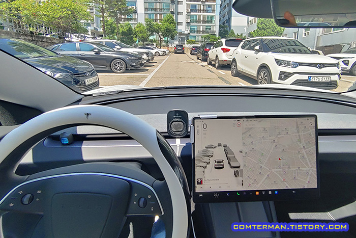 테슬라 2024.14.9 주차장 차량 인식