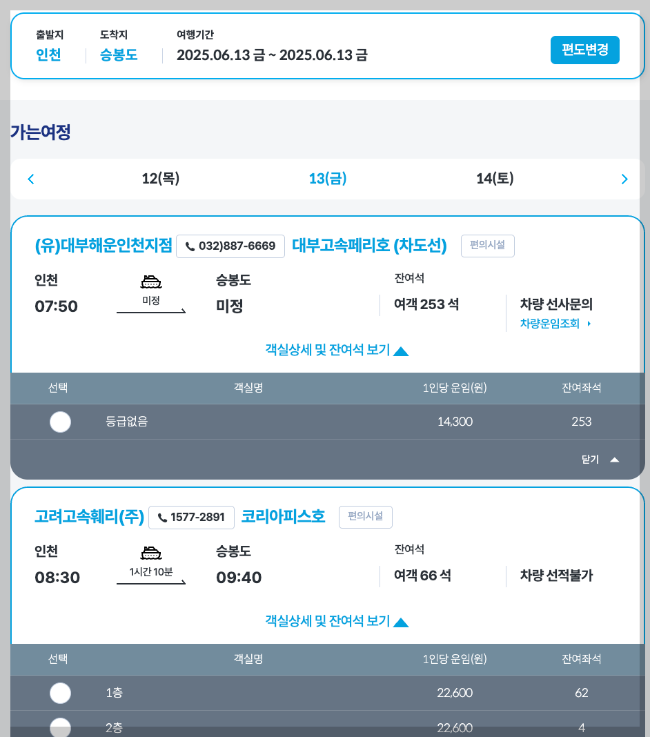 승봉도 배편 배시간, 코스 등 3분 총정리