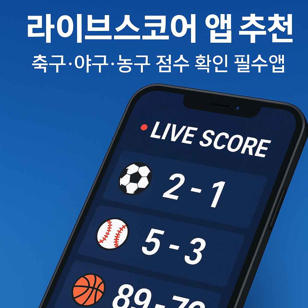 축구·야구·농구 점수 확인 필수앱