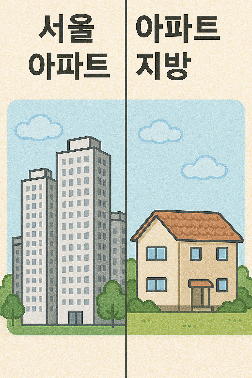 서울 아파트 지방 아파트 이미지