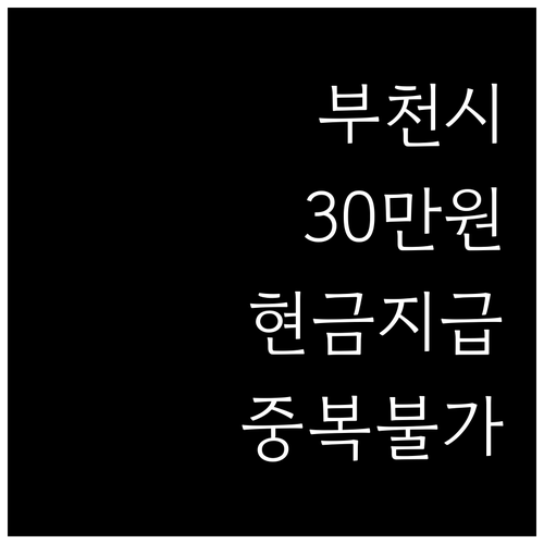 부천시 입학준비금 30만원 현금 지급..