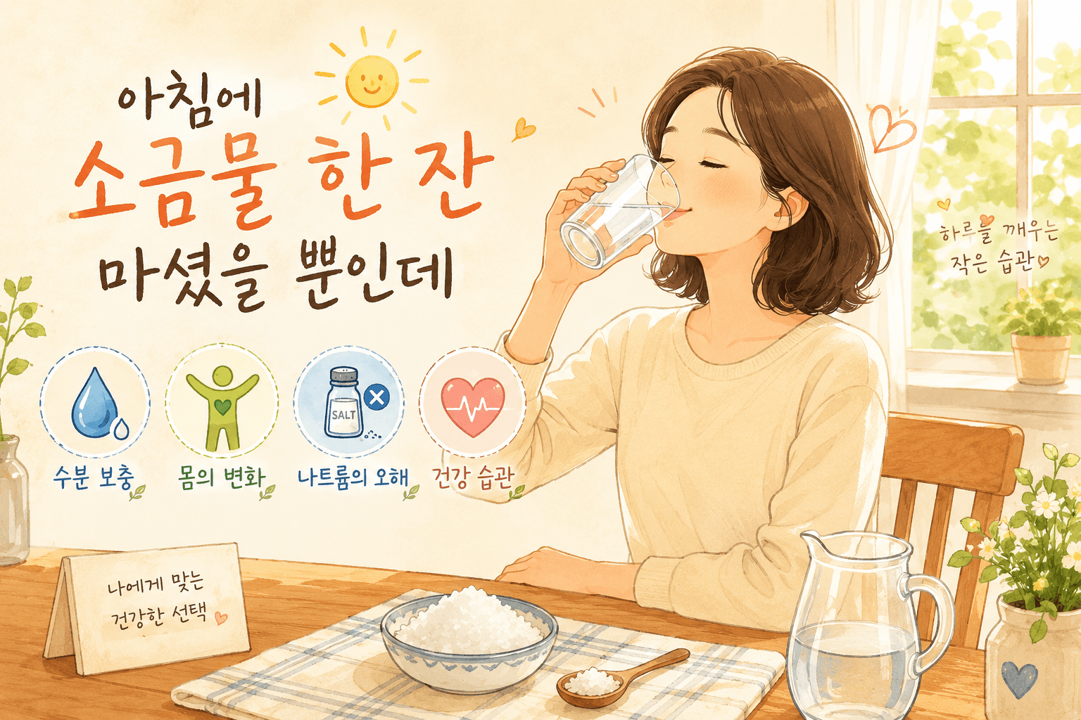 소금물 한 잔으로 건강 챙기기